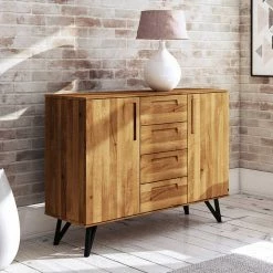 100 Cm Hohe Kommode Mit Vier Schubladen - Mandirov -Landuva Shop 100 cm hohe kommode mit vier schubladen zwei tueren mandirov 02