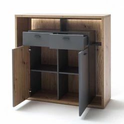 115x108x40 Design Highboard In Eiche Optik - Dalavera -Landuva Shop 115x108x40 design highboard in eiche optik und grau dalavera 03