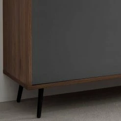 118x76x40 Skandi Kombi-Kommode In Grau - Nuies -Landuva Shop 118x76x40 skandi kombi kommode in grau walnuss optik nuies 02