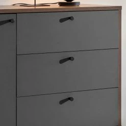 118x76x40 Skandi Kombi-Kommode In Grau - Nuies -Landuva Shop 118x76x40 skandi kombi kommode in grau walnuss optik nuies 03