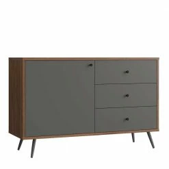 118x76x40 Skandi Kombi-Kommode In Grau - Nuies