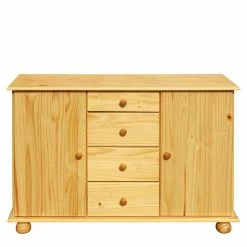Landuva Shop -Landuva Shop 119x81x38 landhaus kombi kommode mit kugelfuessen aus kiefer massivholz kascanu 01