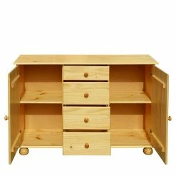 119x81x38 Landhaus Kombi Kommode Mit Kugelfüßen - Kascanu -Landuva Shop 119x81x38 landhaus kombi kommode mit kugelfuessen aus kiefer massivholz kascanu 03