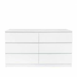 120cm Breite Hochglanz-Kommode Mit Sockelgestell - Tanidos -Landuva Shop 120cm breite hochglanz kommode mit sockelgestell in weiss 6 schubladen tanidos 02