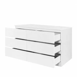 120cm Breite Hochglanz-Kommode Mit Sockelgestell - Tanidos -Landuva Shop 120cm breite hochglanz kommode mit sockelgestell in weiss 6 schubladen tanidos 04