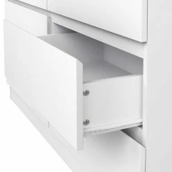 120cm Breite Hochglanz-Kommode Mit Sockelgestell - Tanidos -Landuva Shop 120cm breite hochglanz kommode mit sockelgestell in weiss 6 schubladen tanidos 05