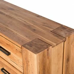 120x100 Eiche Kommode Mit Metallgriffen - Latinossa -Landuva Shop 120x100 eiche kommode mit metallgriffen und vier schubladen latinossa 05