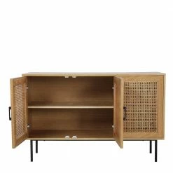 120x76x39 3-türige Kommode Mit Wiener Geflecht - Esholda -Landuva Shop 120x76x39 3 tuerige kommode mit wiener geflecht in natur mit schwarz esholda 04