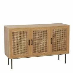 120x76x39 3-türige Kommode Mit Wiener Geflecht - Esholda