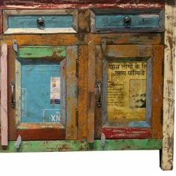 120x78x45 Shabby Kommode Aus Recyclingholz - Slinida -Landuva Shop 120x78x45 shabby kommode aus recyclingholz in bunt antik finish slinida 03