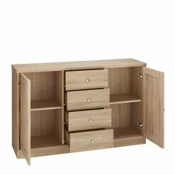 120x80x35 Kombikommode In Sonoma-Eiche - Madadria -Landuva Shop 120x80x35 kombikommode in sonoma eiche mit sockelgestell madadria 03