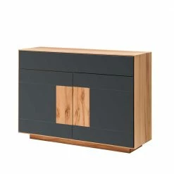 120x87x40 Flur Kommode In Anthrazit Glas - Mandrey