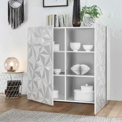 121x111x42 Schrank In Weiß Hochglänzend - Vovasoma -Landuva Shop 121x111x42 schrank in weiss hochglaenzend mit muster bedruckt vovasoma 02