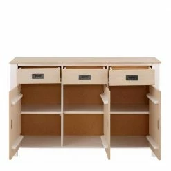 125x80x35 Scandi Kommode Zweifarbig - Airina -Landuva Shop 125x80x35 scandi kommode zweifarbig in weiss kieferfarben airina 02