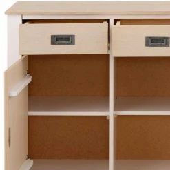 125x80x35 Scandi Kommode Zweifarbig - Airina -Landuva Shop 125x80x35 scandi kommode zweifarbig in weiss kieferfarben airina 04