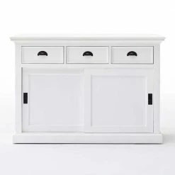 125x85x50 Landhaus Anrichte Mit Schiebetüren - Venzeno -Landuva Shop 125x85x50 landhaus anrichte mit schiebetueren 3 schubladen in weiss venzeno 03