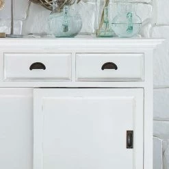 125x85x50 Landhaus Anrichte Mit Schiebetüren - Venzeno -Landuva Shop 125x85x50 landhaus anrichte mit schiebetueren 3 schubladen in weiss venzeno 05