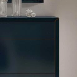 128x100x52 Kommode In Dunkelblau & Golrd - Lucasario -Landuva Shop 128x100x52 kommode in dunkelblau golrd ornamente florale borte lucasario 04