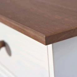 130 Cm Kiefer Sideboard In Weiß Braun - Vatina -Landuva Shop 130 cm kiefer sideboard in weiss braun im landhaus stil vatina 04