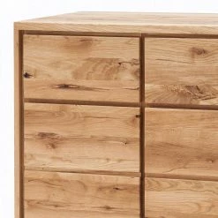 130cm Breite Holz-Kommode In Wildeiche - Mascadona -Landuva Shop 130cm breite holz kommode in wildeiche mit 3 tueren 3 schubladen mascadona 02