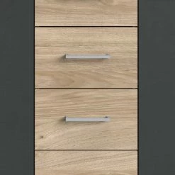 130x83x41 Kommode In Eiche & Dunkelgrau - Puvina 5 130x83x41 Kommode In Eiche & Dunkelgrau - Puvina -Landuva Shop 130x83x41 kommode in eiche dunkelgrau 2 tuerig 4 schubladen puvina 03