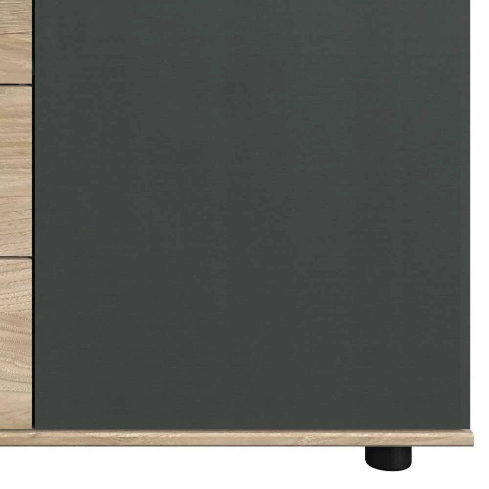 130x83x41 Kommode in Eiche & Dunkelgrau - Puvina 130x83x41 Kommode In Eiche & Dunkelgrau - Puvina -Landuva Shop 130x83x41 kommode in eiche dunkelgrau 2 tuerig 4 schubladen puvina 04