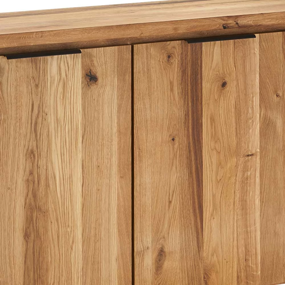 130x8x45 Türen-Kommode aus geölter Wildeiche - Sympatia 130x8x45 Türen-Kommode Aus Geölter Wildeiche - Sympatia -Landuva Shop 130x8x45 tueren kommode aus geoelter wildeiche mit metallgriffen sympatia 03