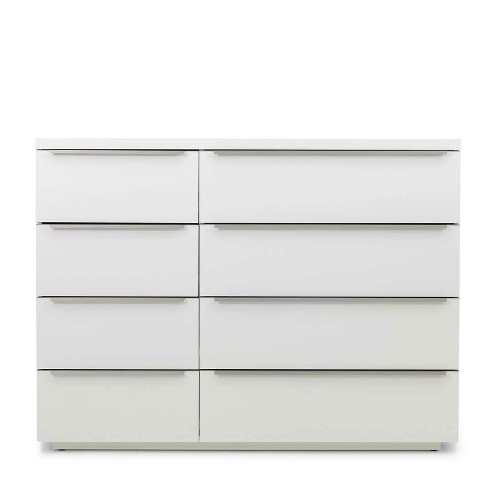 130x97x45 Moderne Kommode mit acht Schubladen - Kalis 130x97x45 Moderne Kommode Mit Acht Schubladen - Kalis -Landuva Shop 130x97x45 moderne kommode mit acht schubladen in weiss mit metallgriffen kalis 02