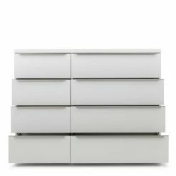 130x97x45 Moderne Kommode Mit Acht Schubladen - Kalis 6 130x97x45 Moderne Kommode Mit Acht Schubladen - Kalis -Landuva Shop 130x97x45 moderne kommode mit acht schubladen in weiss mit metallgriffen kalis 04