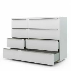 130x97x45 Moderne Kommode Mit Acht Schubladen - Kalis 7 130x97x45 Moderne Kommode Mit Acht Schubladen - Kalis -Landuva Shop 130x97x45 moderne kommode mit acht schubladen in weiss mit metallgriffen kalis 05