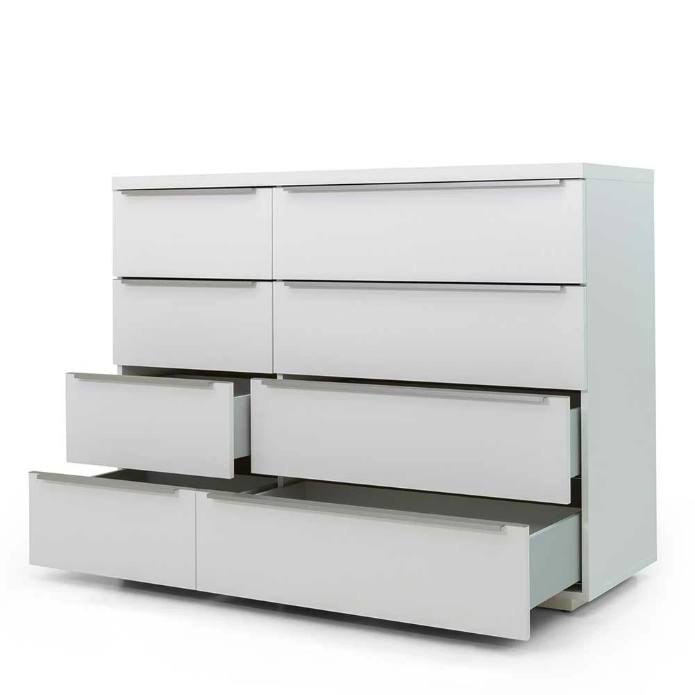 130x97x45 Moderne Kommode mit acht Schubladen - Kalis 130x97x45 Moderne Kommode Mit Acht Schubladen - Kalis -Landuva Shop 130x97x45 moderne kommode mit acht schubladen in weiss mit metallgriffen kalis 05