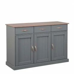 131x86x45 Landhaus Anrichte In Grau & Braun - Nepplan