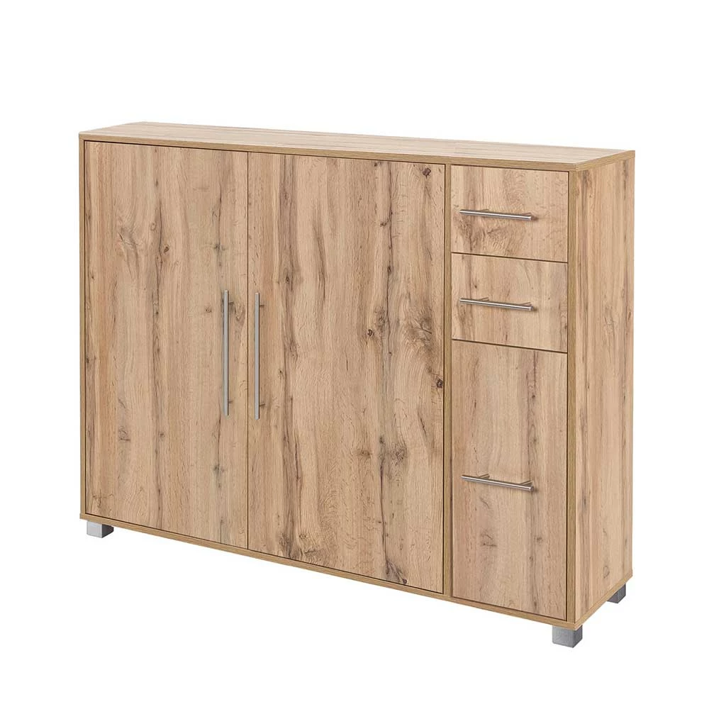 132x105x32 cm Kommode in Eiche Dekor - Haduna 132x105x32 Cm Kommode In Eiche Dekor - Haduna -Landuva Shop 132x105x32 cm kommode in eiche dekor made in germany haduna 01