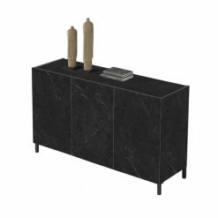 132x82x42 3-türige Kommode In Marmor-Optik - Mespiva