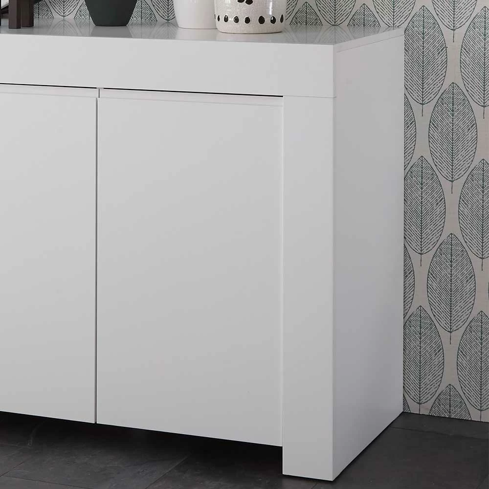 138x81x42 Wangengestell Kommode in Weiß - Mikes 138x81x42 Wangengestell Kommode In Weiß - Mikes -Landuva Shop 138x81x42 wangengestell kommode in weiss mit drei tueren mikes 03