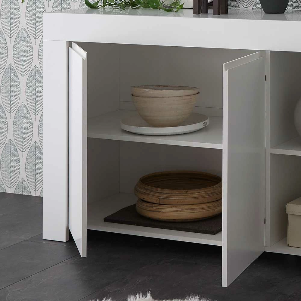 138x81x42 Wangengestell Kommode in Weiß - Mikes 138x81x42 Wangengestell Kommode In Weiß - Mikes -Landuva Shop 138x81x42 wangengestell kommode in weiss mit drei tueren mikes 04