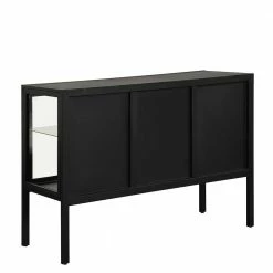 139x90x40 Türen-Kommode Vitrine Aus Glas & Metall - Ricona -Landuva Shop 139x90x40 tueren kommode vitrine aus glas metall in schwarz ricona 05