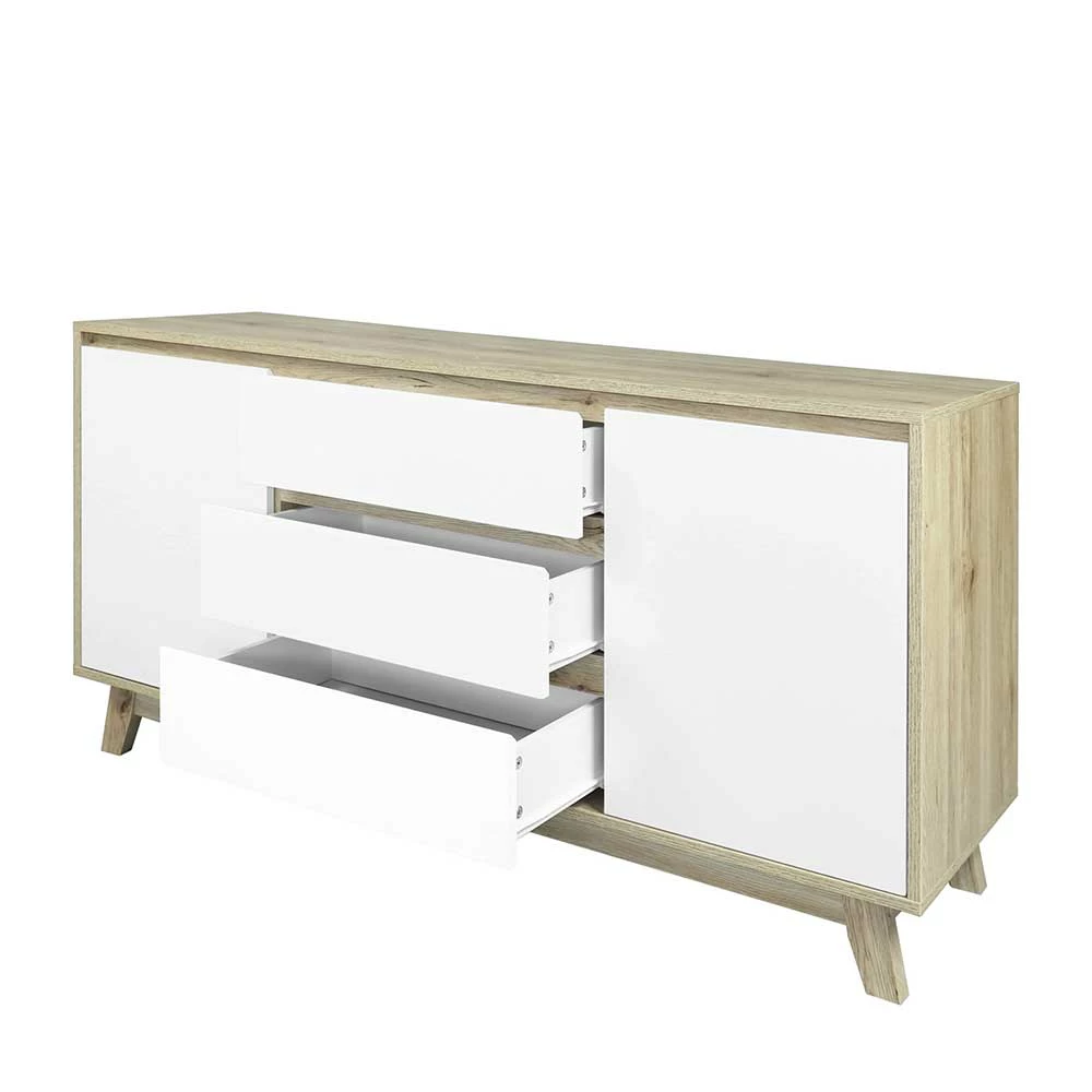 140x75x40 Kombi-Kommode im Skandinavischen Stil - Moose 140x75x40 Kombi-Kommode Im Skandinavischen Stil - Moose -Landuva Shop 140x75x40 kombi kommode im skandinavischen stil in weiss natur moose 04