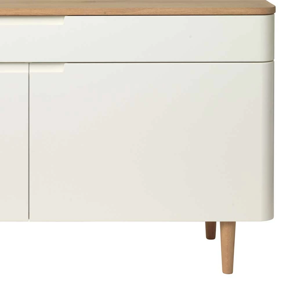 140x76x45 Türen Kommode mit Schublade - Svessia 140x76x45 Türen Kommode Mit Schublade - Svessia -Landuva Shop 140x76x45 tueren kommode mit schublade in weiss mit eiche bianco svessia 02