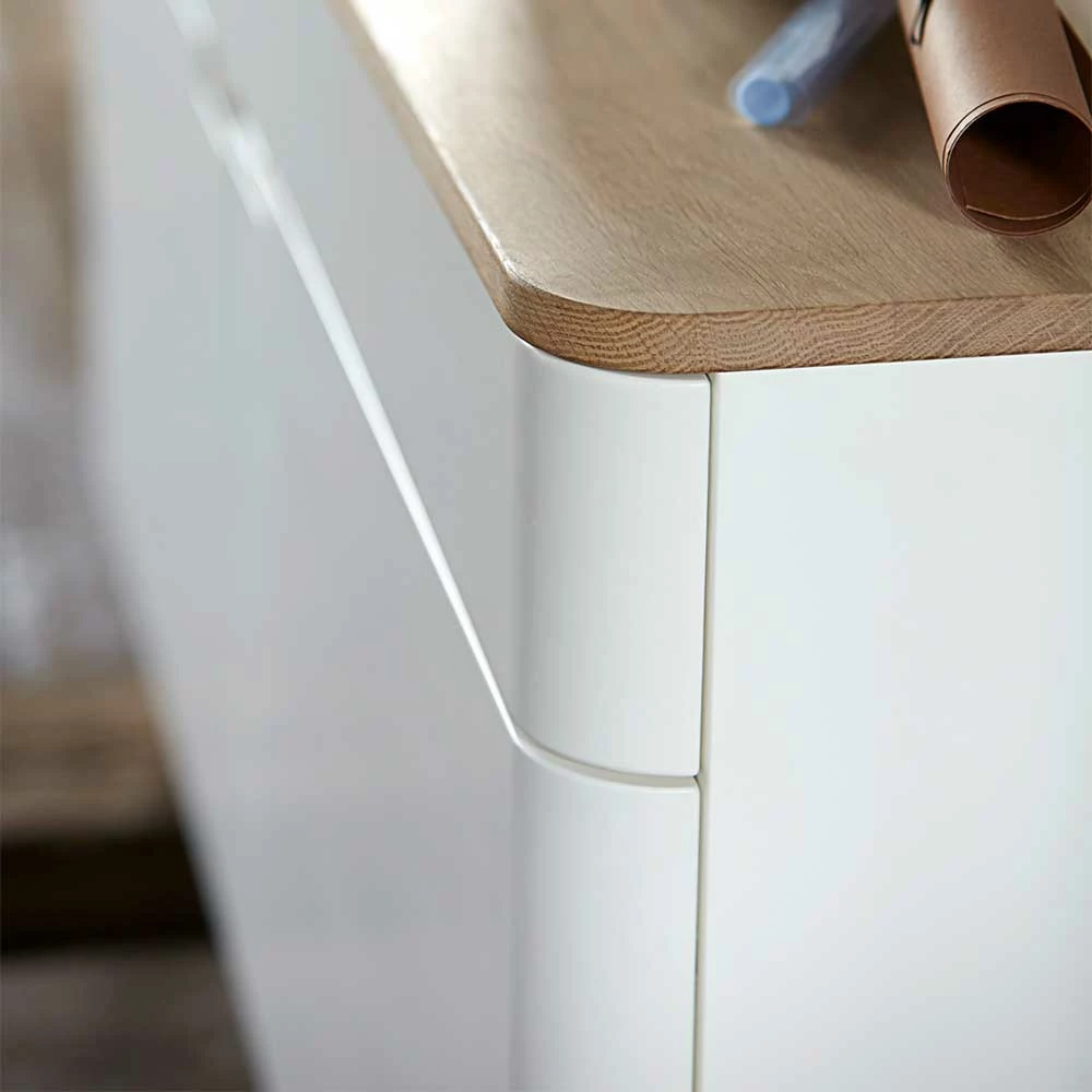 140x76x45 Türen Kommode mit Schublade - Svessia 140x76x45 Türen Kommode Mit Schublade - Svessia -Landuva Shop 140x76x45 tueren kommode mit schublade in weiss mit eiche bianco svessia 03