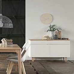 140x76x45 Türen Kommode Mit Schublade - Svessia 6 140x76x45 Türen Kommode Mit Schublade - Svessia -Landuva Shop 140x76x45 tueren kommode mit schublade in weiss mit eiche bianco svessia 04