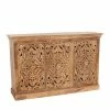 140x90x40 3-türige Kommode Mit Schnitzerei - Runiasa
