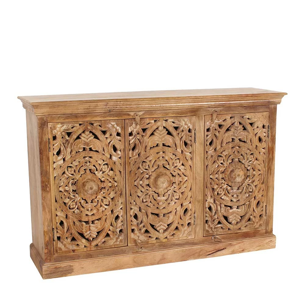 140x90x40 3-türige Kommode Mit Schnitzerei - Runiasa 3 140x90x40 3-türige Kommode Mit Schnitzerei - Runiasa