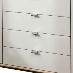 141x105x43 Sideboard In Beige Glas - Crascanu -Landuva Shop 141x105x43 sideboard in beige glas und eiche bianco dekor chrom crascanu 03