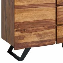 145x82x45 Massives Sideboard Aus Holz Sheesham - Placer 7 145x82x45 Massives Sideboard Aus Holz Sheesham - Placer -Landuva Shop 145x82x45 massives sideboard aus holz sheesham und metall buegelgestell placer 05