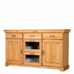 145x84x40 Kommode Aus Holz Mit Glas - Arendu