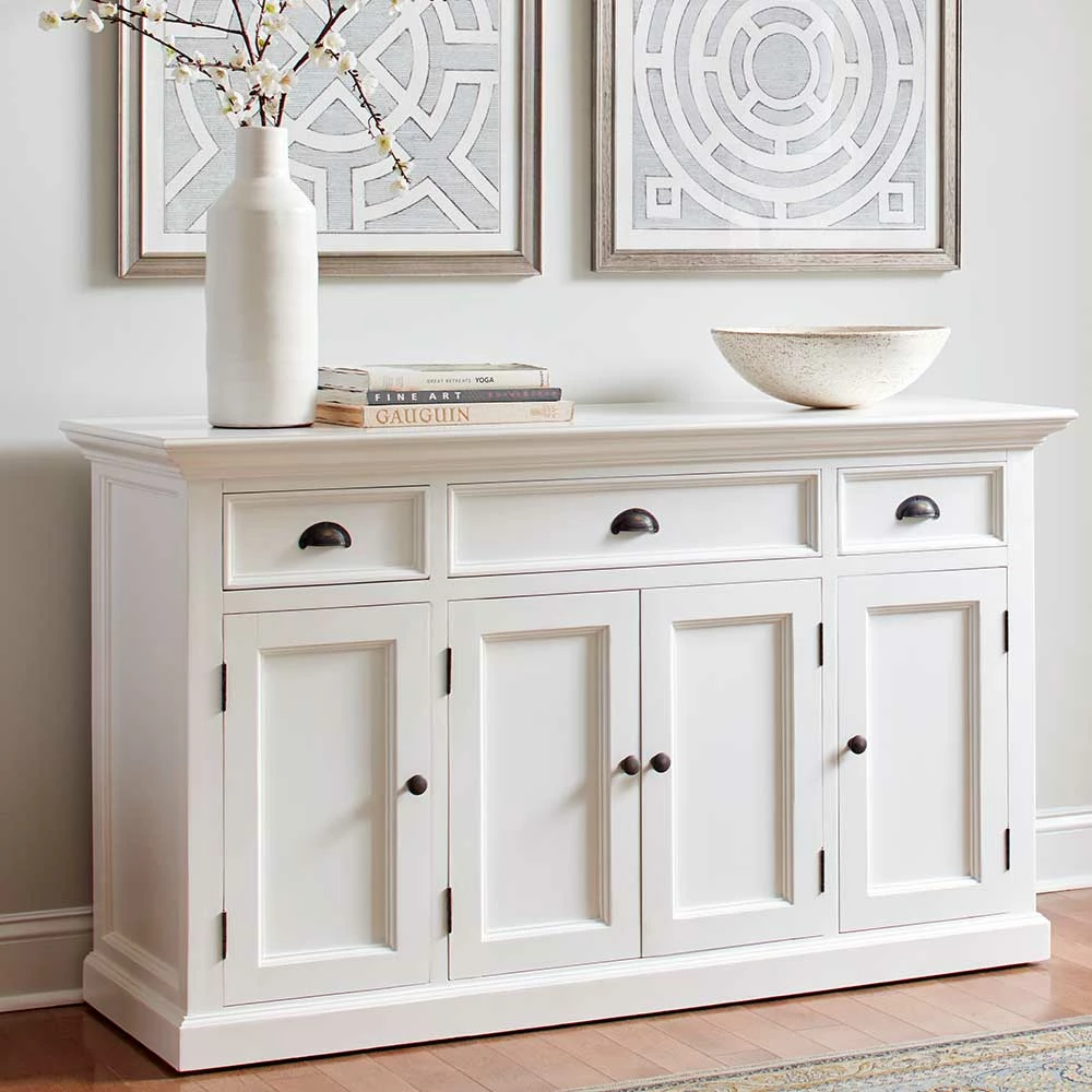 145x85x50 Landhaussideboard in Weiß - Venzeno 145x85x50 Landhaussideboard In Weiß - Venzeno -Landuva Shop 145x85x50 landhaussideboard in weiss aus mahagoni holz mdf venzeno 01