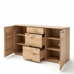 150 Cm Breite Kommode Aus Balkeneiche - Mabasa -Landuva Shop 150 cm breite kommode aus balkeneiche echtholz mabasa 03