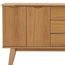 150 Cm Breites Holz Sideboard In Eiche - Number -Landuva Shop 150 cm breites holz sideboard in eiche mit retro design number 04