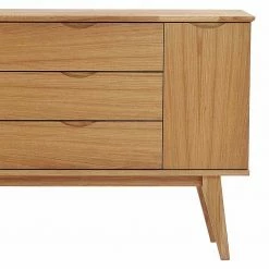 150 Cm Breites Holz Sideboard In Eiche - Number -Landuva Shop 150 cm breites holz sideboard in eiche mit retro design number 05